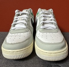Nike Air Force 1 Split Light Silver White Black Low 07 LV8 Youth Size 6.0
