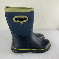 Bogs Waterproof Boots Kids Boy Blue Lime Green Insulated Rain Snow Winter Mud