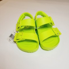 Girls Boys EVA Strap Adj Buckle Sandals Size 5 Green Water Sand Beach Washable