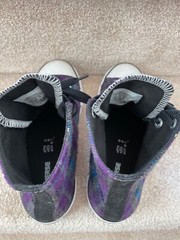 Converse chuck taylor All Star High Top Flannel Plaid Blue big kids size 4 EUC
