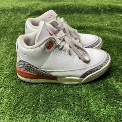 Nike Air Jordan 3 Retro Georgia Peach Size 2Y White Grey Orange FQ9174-21