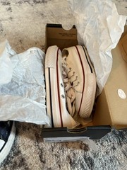 Converse Chuck Taylor All Star Juniors Low White &Batman-Superman Sz11 BOTH 🔥