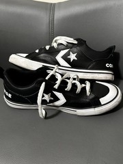 Converse Kids Pro Blaze Leather Low Top Sneakers Black/White A08476C Kids size 5