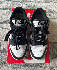 Nike Dunk Low (GS) Black/White Leather Low Top Sneaker Youth 5.5Y CW1590-100