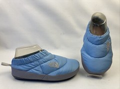 THE NORTH FACE “SLEEPING BAG” Goose Down Filled Slippers Sz M Powder Blue Girls