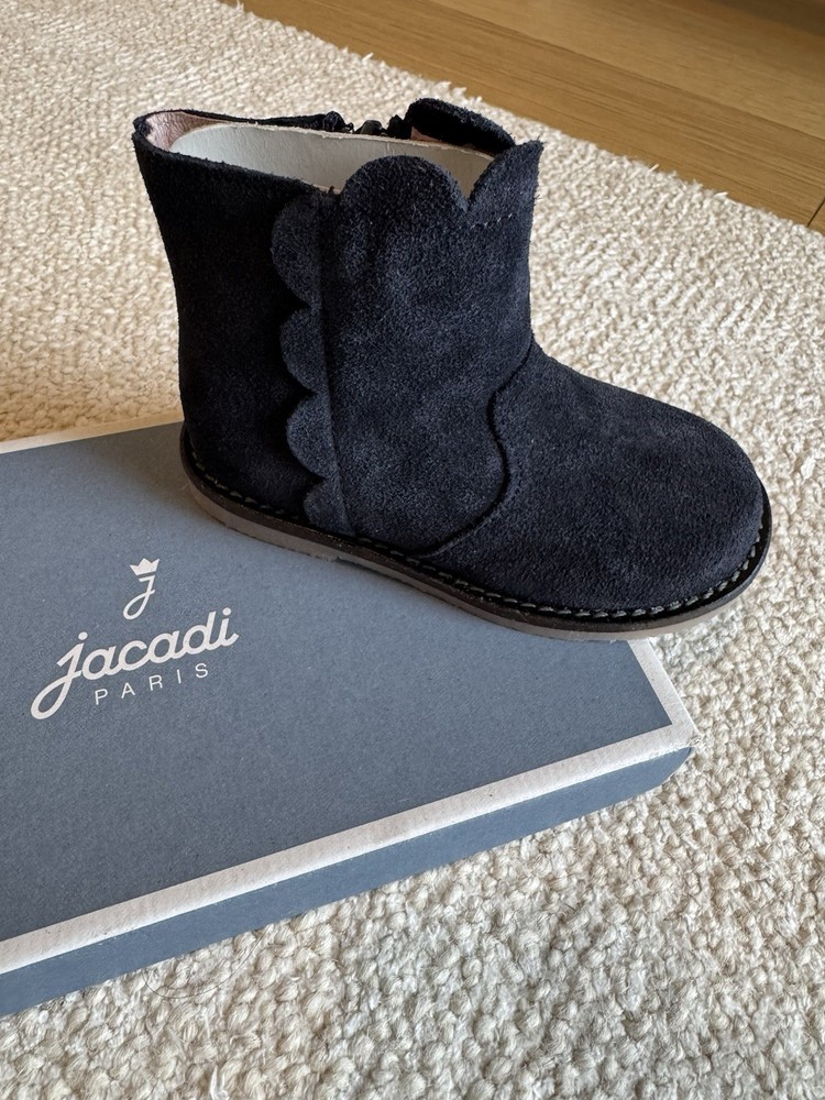 NEW Jacadi Calista Suede Boot In Marine/Navy – Odd Size Right Foot Size EU23