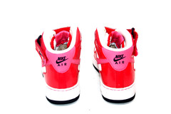 Nike Air Force 1 Mid GS White/Dynamic Pink-Hyper Red-Dark Obsidian 518218-101
