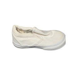 Vans Toddler Classic Slip-On White Canvas Sneakers Size 6.0 Toddler 721356