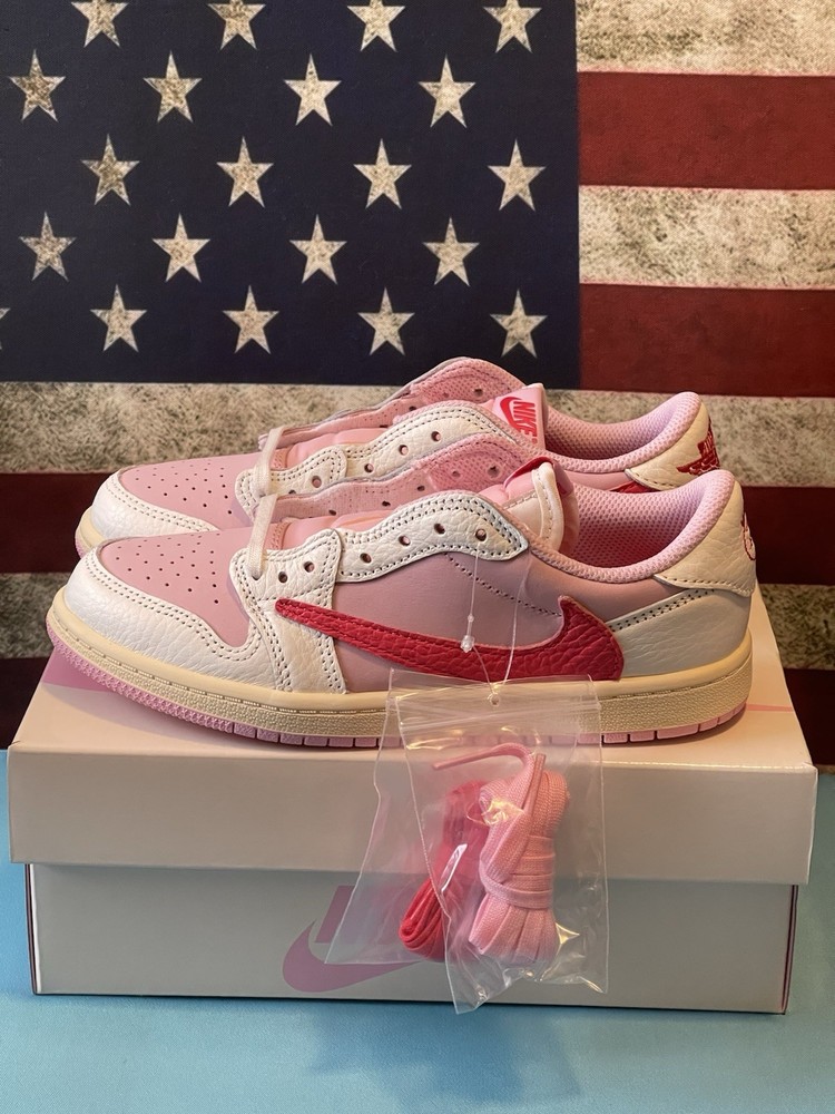 Jordan 1 Retro Low OG SP Travis Scott ‚Tropical Pink‘ (PS) – Size 3Y In Hand