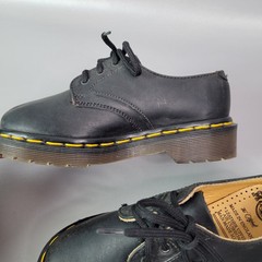 Vintage Dr Martens Original Made In England Leather Black Shoes Kids US 13