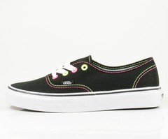 VANS AUTHENTIC NEON BLACK PINK YELLOW kids sz 10.5 NEW NIB 15.5 cm GIRLS BOYS