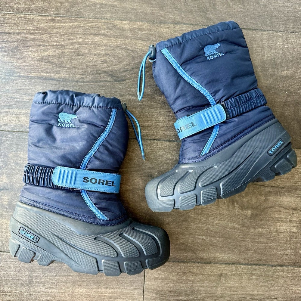SOREL Flurry Winter Snow Boots – Little Kids Size 1 – Blue Navy – Waterproof