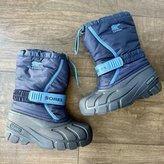 SOREL Flurry Winter Snow Boots – Little Kids Size 1 – Blue Navy – Waterproof
