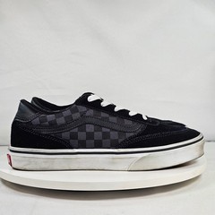 Vans Ward Low Top Checkerboard Black Grey Suede Skate Shoes US Youth 6.0