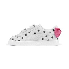 PUMA Suede Classic Lf Bow Polka Dot Slip On Youth Girls White Sneakers Casual S