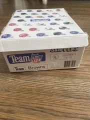 Cleveland Browns ComfyFeet Original Comfy Feet Sneaker Slippers Kids Size 13-2