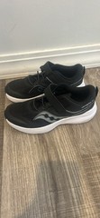 Saucony Kids Kinvara 14 A/C Sneaker Size 12W Black/Grey Lightweight Hook & Loop