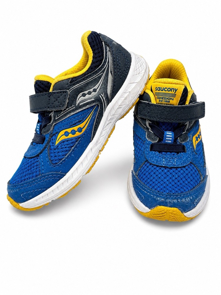 Saucony Cohesion Unisex Kids Hook & Loop Running Sneakers Low Top Mesh