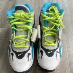 Nike Air Max Speed Turf Sneaker Kids US 7Y White/Blue/Green 535735-400