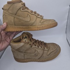 Nike Dunk High Premium Wheat Gum Brown Suede Sneakers Youth Size 5Y Women’s 6.5