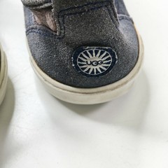 UGG Sneaker Kids 3 Blue Camo Suede Shearling Fur Lining Low Top Casual Shoes