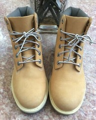 Timberland Classic Junior Vintage Wheat Leather Boots Size 5.5M #14921 EUC