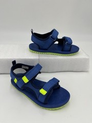 Oshkosh B’gosh Kids Sandals Size 11 M Blue Neon Green Sandals Adjustable Straps