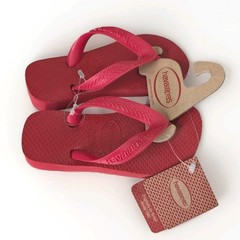 Brand new W/tag Havaianas Red flip flops Kids Toddler 9C-10C Boys/girls