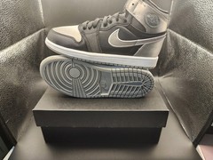 Jordan 1 Retro High OG PS Black Medium Grey White Kids High Top Sneakers 2.5y