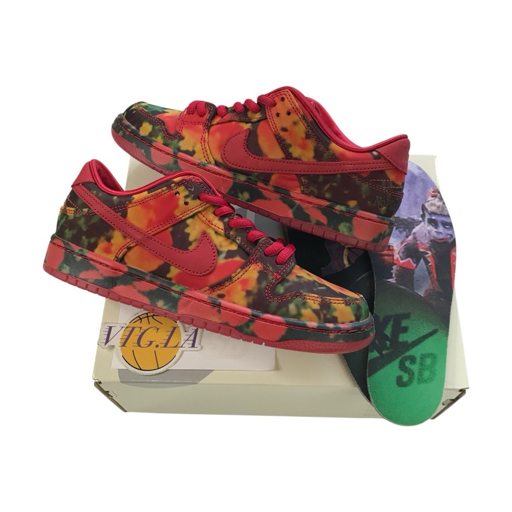 SIZE 2Y PS – NIKE SB DUNK LOW THE WIZARD OF OZ POPPY FIELD PRE-SCHOOL FZ1236-600