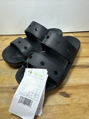 Crocs Classic Croslite 2 Strap Black 207536-BLK kid sandals Us J6 Uk J6 EUR 38-9
