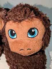 BOYS GIRLS SLIPPERS, BUILD A BEAR FAUX FUR MONKEY Sz M (12-13). SLIP ON. FOAM