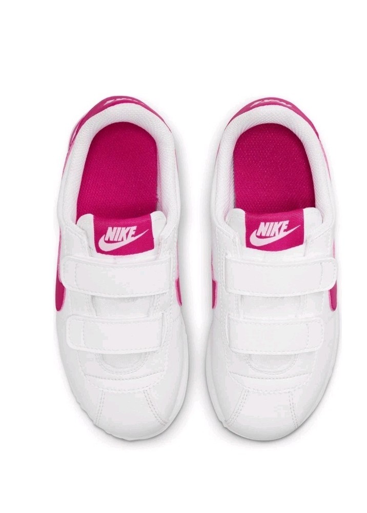 Nike Cortez Basic SL Low White Pink Prime, Size 1Y (PS)