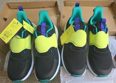 2 X All In Motion Kids‘ Performance Sneakers Hook and Loop Closure Sz 6