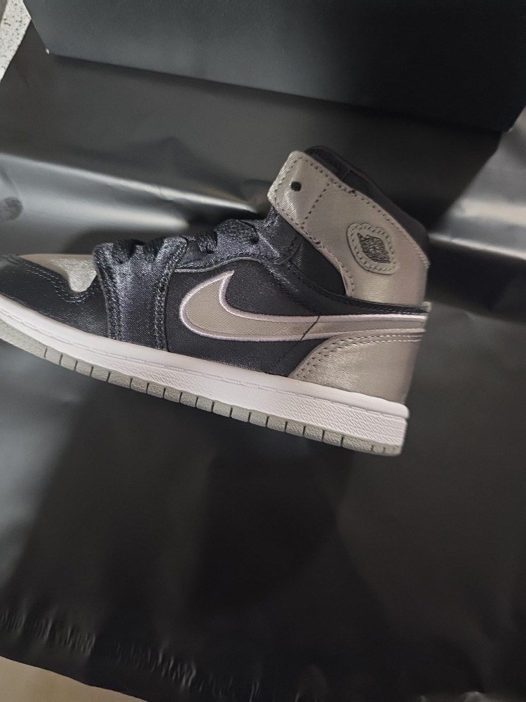 NEW Jordan 1 Retro High OG Satin Shadow PS 1 FD5304 010 Black /Grey 1Y