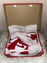 Nike Dunk High (GS) White/University Red – Big Kids Shoes (3.5 Y)