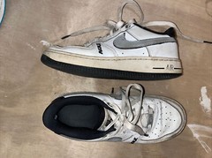Nike Air Force 1 LV8 DO3809 101 White/black-wolf grey Shoes Sneakers Size 4.5Y