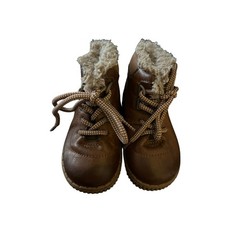 OshKosh Haskell Ankle Boots Unisex Kids Sz 5 Brown Classic Round Toe Lace Up