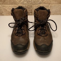Timberland 66732 Waterproof Boots Hiking Snow Boys 2.5 US 34.5 EU Brown Leather