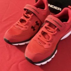 Under Armour UA BINF Assert 9 AC Boy Shoes US Size 2Y Red White Black