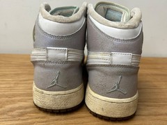 Air Jordan 1 Retro High GS White Metallic Silver 332148 101 sz US 6.5 youth