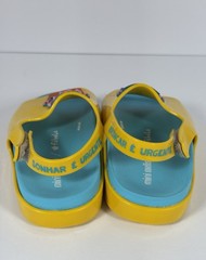 Melissa Mini Slingback Sandals Yellow Blue Cartoon Kids US 9 EU 25 Jelly Shoes