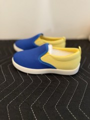 Unisex Kids Slip On Tennis Shoes Blue And Yellow Size 1.5
