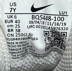Nike Court Borough 2 Low White Leather Sneaker BQ5448-100 Size 7Y,Fit Womens 8.5