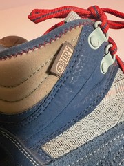 Merrell Capra Mid Waterproof Hiking Boots Blue Leather Big Kid 3.5M