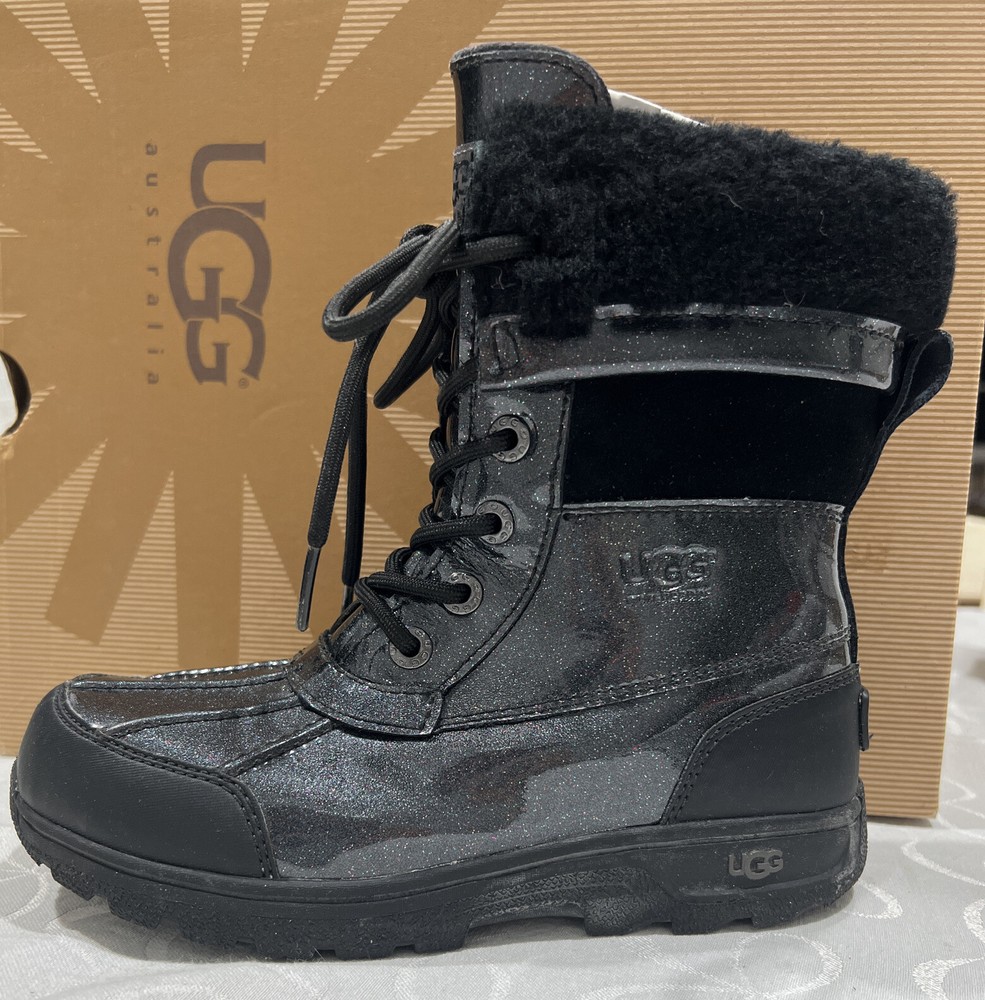 UGG Kids Butte II 1005606K Black Boot Waterproof Size 2 US/ 32 EU / 1 UK / 21 JP