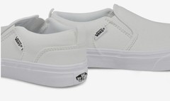 Vans Asher White Slip On Canvas Sneaker Youth Kids Boy’s/Girl’s Size 13 Shoes