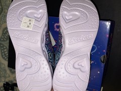 SKECHERS Heart Lights Boogie Love Light-Up Hook & Loop Low Top, Kids 3 303257L