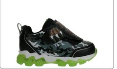 Jurassic World Camouflage Sneaker Black Green Unisex Kids Hook & Loop Dinosaur