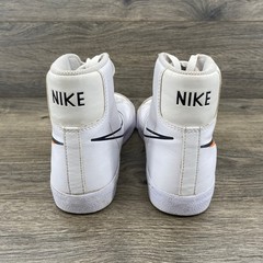 Nike Blazer Mid 77 Big Kids Size 5.5Y White Black Orange Multi-Swoosh FN7788-100